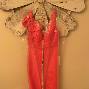 Mac Duggal long dress shade candy pink